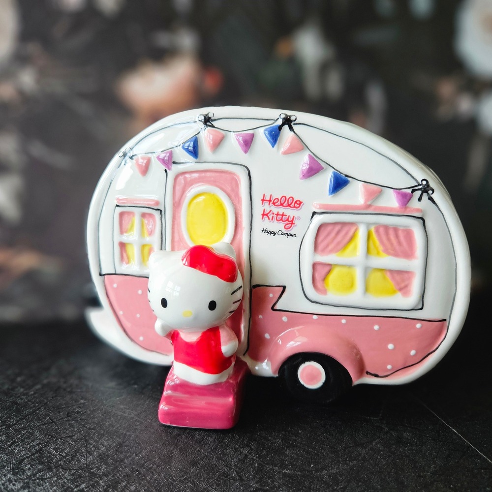 Blue Sky Clayworks HELLO KITTY Happy Camper‎ Planter Pot Porcelain - Sanrio 2024